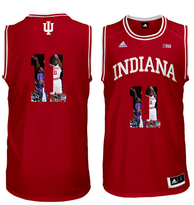 Indiana Hoosiers 11 Isiah Thomas Red With Portrait Print College Basketball Jersey Indiana Hoosiers 11 Isiah Thomas Red With Portrait Print College Basketball Jersey