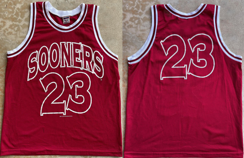 Men's Oklahoma Sooners #23 Wayman Tisdale Red Stitched Basketball Jersey