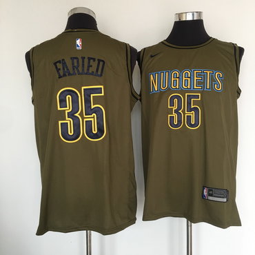 Nuggets 35 Kenneth Faried Olive Nike Swingman Jersey