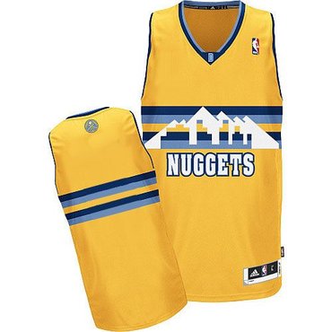 Denver Nuggets Revolution 30 Blank Yellow Alternate Stitched NBA Jersey