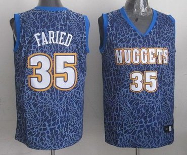 Denver Nuggets #35 Kenneth Faried Blue Crazy Light NBA Jersey