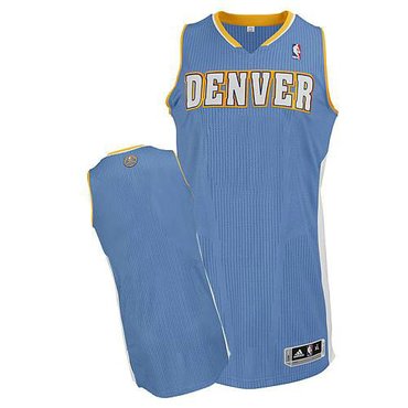 Denver Nuggets Revolution 30 Blank Baby Blue Stitched NBA Jersey