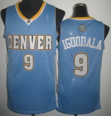 Denver Nuggets 9 Andre Iguodala Light Blue Revolution 30 NBA Basketball Jerseys