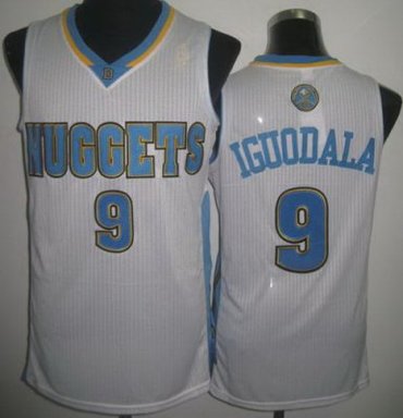 Denver Nuggets 9 Andre Iguodala White Revolution 30 NBA Basketball Jerseys