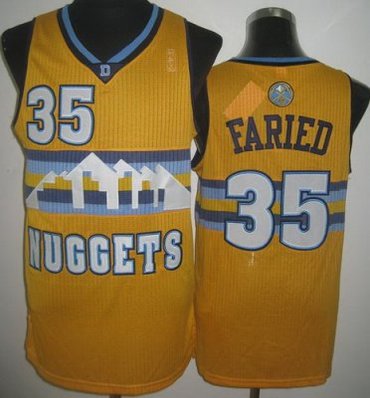 Denver Nuggets 35 Kenneth Faried Yellow Revolution 30 NBA Jerseys