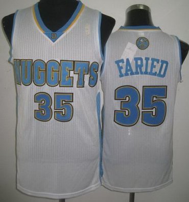 Denver Nuggets 35 Kenneth Faried White Revolution 30 NBA Jerseys