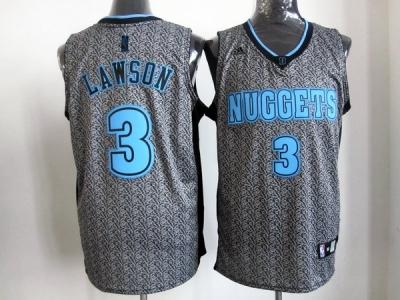 nba denver nuggets #3 lawson grey(static fashion swingman)