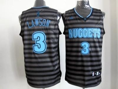 nba denver nuggets #3 lawson grey(black strip)