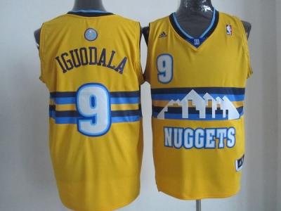 NBA Denver Nuggets #9 Andre Iguodala Yellow Revolution 30 Swingman Jerseys