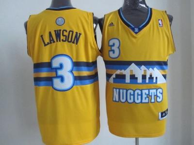 NBA Denver Nuggets #3 Lverson Yellow Yellow Revolution 30 Swingman Jerseys