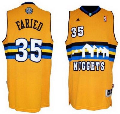 Denver Nuggets 35 Kenneth Faried Yellow Revolution 30 Swingman NBA Jerseys