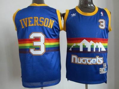 nba denver nuggets #3 iverson blue jerseys(2012)(iverson)