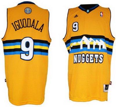 Denver Nuggets 9 Andre Iguodala Yellow Revolution 30 Swingman NBA Jerseys