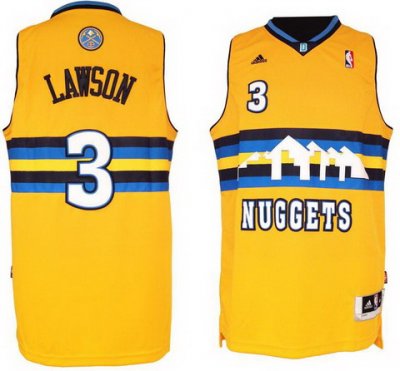 Denver Nuggets 3 Ty Lawson Yellow Revolution 30 Swingman NBA Jerseys