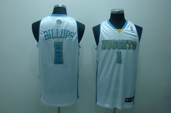 Denver Nuggets 1 C.Billups White Jerseys