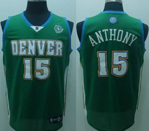 Denver Nuggets #15 Carmelo Anthony Green Jersey