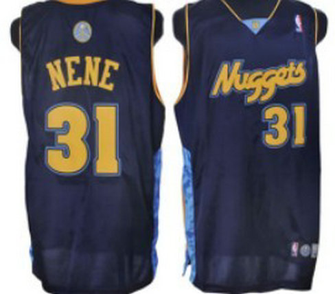 Denver Nuggets #31 Nene Navy Blue Jersey