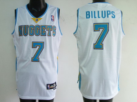 Denver Nuggets 7 C.Billups white jerseys