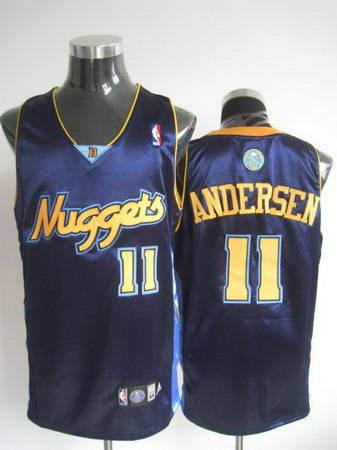 Denver Nuggets 11 ANDERSEN blue jerseys