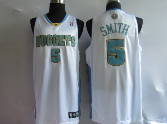 NBA Jerseys Denver Nuggets 5# SMITH white