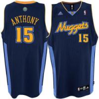 Denver Nuggets #15 Carmelo Anthony Swingman Road Dark Blue