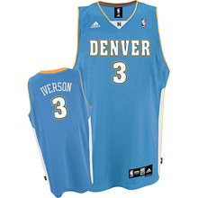 Denver Nuggets #3 Allen Iverson Swingman Road Blue