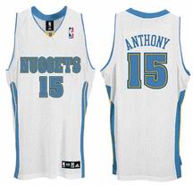 Denver Nuggets #15 Carmelo Anthony Swingman White