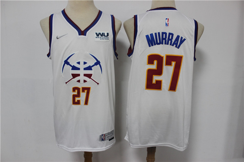 Men's Denver Nuggets #27 Jamal Murray White Nike Swingman 2021