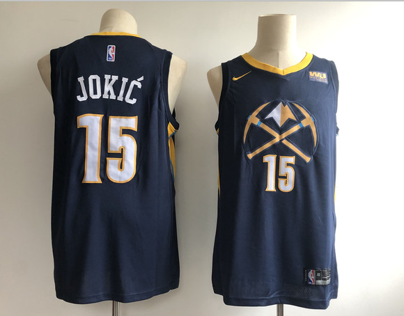 Nuggets 15 Nikola Jokic Navy 2018-19 City Edition Nike Swingman Jersey