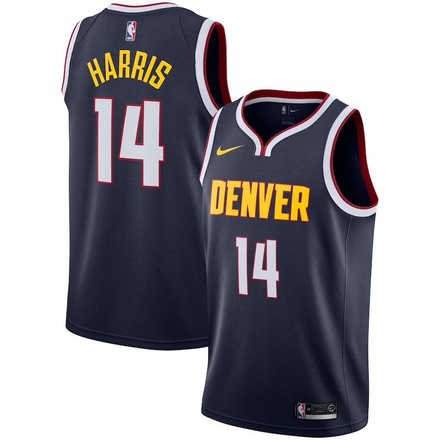 Nuggets 14 Gary Harris Navy Nike Swingman Jersey