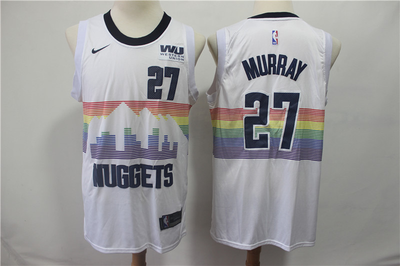 Nuggets 27 Jamal Murray White 2018-19 City Edition Nike Swingman Jersey