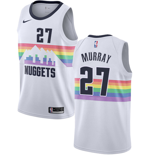 Nike Nuggets #27 Jamal Murray White NBA Swingman City Edition 2018 19 Jersey