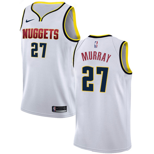 Nike Nuggets #27 Jamal Murray White NBA Swingman Association Edition Jersey