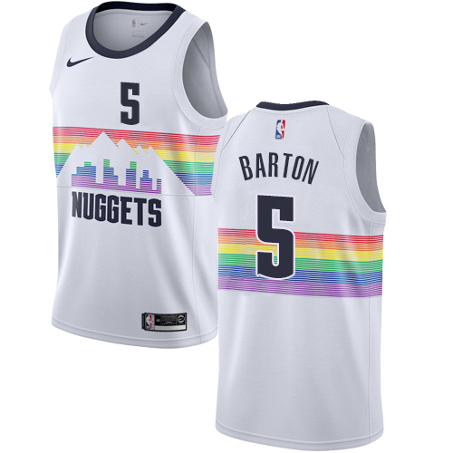 Nike Nuggets #5 Will Barton White NBA Swingman City Edition 2018 19 Jersey