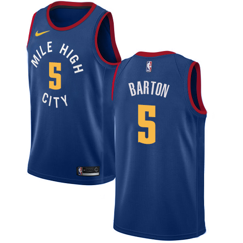 Nike Nuggets #5 Will Barton Blue NBA Swingman Statement Edition Jersey