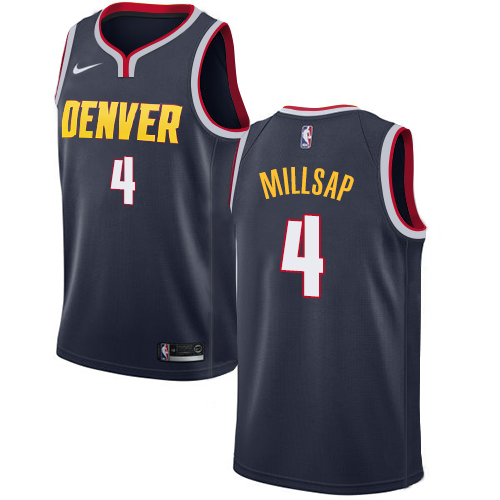 Nike Nuggets #4 Paul Millsap Navy NBA Swingman Icon Edition Jersey