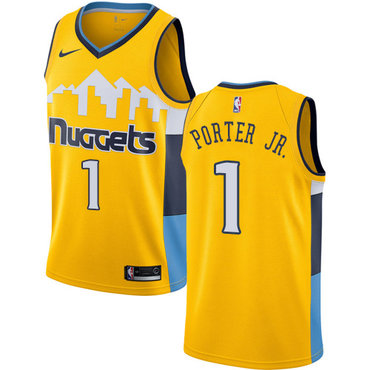 Nike Nuggets #1 Michael Porter Jr. Yellow NBA Swingman Statement Edition Jersey