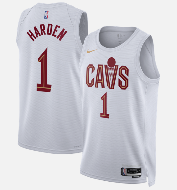 Men's Cleveland Cavaliers #1 James Harden White 2026 Association Edition Stitched Basketball Jersey Men's Cleveland Cavaliers #1 James Harden White 2026 Association Edition Stitched Basketball Jersey