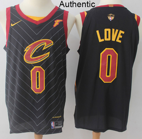 Nike Cavaliers #0 Kevin Love Black The Finals Patch NBA Authentic Statement Edition Jersey Nike Cavaliers #0 Kevin Love Black The Finals Patch NBA Authentic Statement Edition Jersey