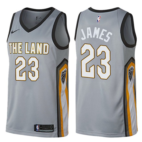 Nike Cavaliers #23 LeBron James Gray NBA Swingman City Edition Jersey Nike Cavaliers #23 LeBron James Gray NBA Swingman City Edition Jersey
