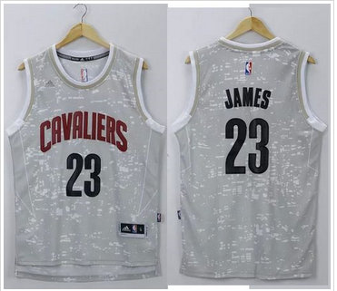 Cleveland Cavaliers #23 LeBron James Grey City Light Stitched NBA Jersey Cleveland Cavaliers #23 LeBron James Grey City Light Stitched NBA Jersey