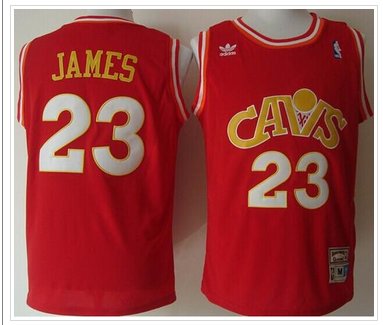 Cleveland Cavaliers Mitchell and Ness #23 LeBron James Stitched Red CAVS NBA Jersey Cleveland Cavaliers Mitchell and Ness #23 LeBron James Stitched Red CAVS NBA Jersey