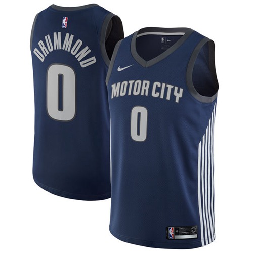 Nike Pistons #0 Andre Drummond Navy NBA Swingman City Edition Jersey