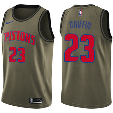 Nike Pistons #23 Blake Griffin Green Salute to Service NBA Swingman Jersey$44.00$23.50