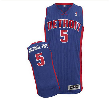 Detroit Pistons #5 Kentavious Caldwell-Pope Blue Stitched NBA Jersey