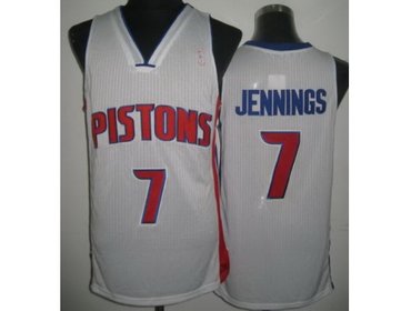 Detroit Pistons 7 Brandon Jennings White Revolution 30 NBA Jerseys