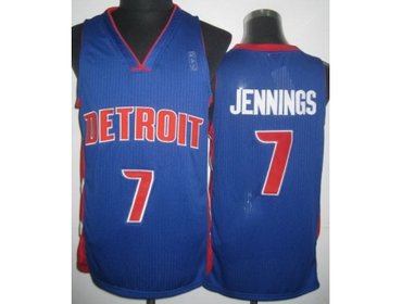 Detroit Pistons 7 Brandon Jennings Blue Revolution 30 NBA Jerseys