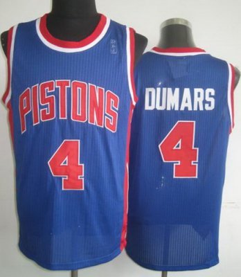 Detroit Pistons 4 Joe Dumars Blue Hardwood Classics Revolution 30 NBA Jerseys