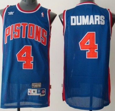 Detroit Pistons 4# Joe Dumars Blue Throwback NBA Jerseys