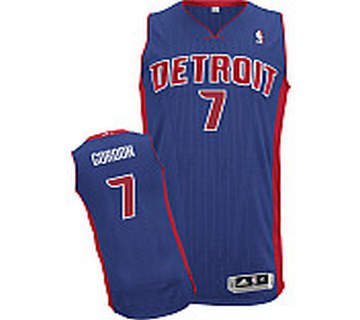 Detriot Pistons 7# Ben Gordon Revolution 30 Authentic Blue Jersey